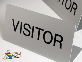 Aluminium omgezet naambord.